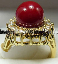 Noblest Red Coral ring size 6 7 8 9 2024 - buy cheap