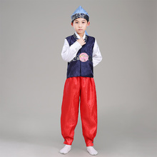 Boy Korean Traditional Costumes Children Hanbok Clothing with Hat Korean Ancient Costume Children Performance Dance Clothes 2024 - buy cheap