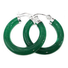 lady's beautiful round green Natural jade earrings 2024 - buy cheap