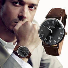 Watch Men Watches relogio masculino Top Brand Fashion Faux Leather Mens Hot Sale Business Clock Quartz WatchWatches reloj hombre 2024 - buy cheap