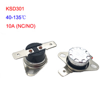 Interruptor de Control de temperatura KSD301 10A, 40 ~ 135 grados Celsius, interruptor térmico normalmente abierto/normalmente cerrado, 5 uds. 2024 - compra barato