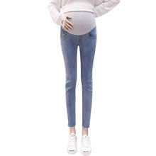 Calça jeans abdominal para grávidas, roupas jeans para grávidas e maternidade para gravidez 2024 - compre barato