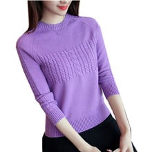 B3618 Women's autumn winter 2020 new fashion tide round neck long sleeve pullover knit sweater cheap wholesale 2024 - buy cheap