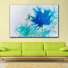 Fashion Abstract Blue Bold Art Coastal Landscape Wall Pictures for Living Room Office Bedroom Modern Canvas Oil Painting 2024 - buy cheap