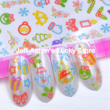 Hot sale self-adhesive Christmas nail sticker decals for nail art tips decorations manicure fake nails accessoires tool new 2024 - buy cheap