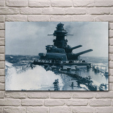 WW2 French Richelieu Battleship warship artwork fabric posters on the wall picture home art living room decoration KF838 2024 - buy cheap