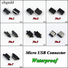 Cltgxdd mini conector micro usb tipo-c, porta de soquete para carregamento, usb 2.0, à prova d'água, dock de peças para reparo 2024 - compre barato