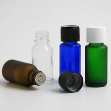 Frasco de vidro verde transparente e azul de 10x15ml, frasco com tampa de plástico para reagente líquido de pipetas, cosméticos 2024 - compre barato