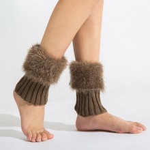 1 par inverno quente perna aquecedores boot cuffs das mulheres malha meia curta bota meias coxa bandas gaiters 7 cores 2024 - compre barato