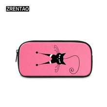 Zragao-Bolsa de maquillaje para mujer, estuche de lápices de animales de dibujos animados, bolsas de almacenamiento de papelería escolar, bolsas multifuncionales para bolígrafos, suministros de oficina 2024 - compra barato
