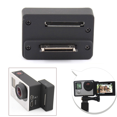 Cosmic Havbrasme En eller anden måde Buy Accessories For GoPro BacPac Screen connector Adapter For GoPro Hero 4  Hero 3+ 3 Camera Lcd Monitor Selfie Converter Box in the online store ECoss  Store at a price of 15.99