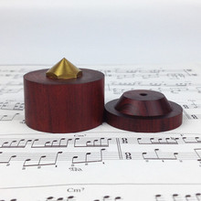 Natural Red Sandalwood Self Adhesive Speaker Spike Big Size 43mm With Copper Screw Can Adjustable Height  4 sets/lot 2024 - buy cheap