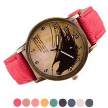 High Quality Women Watch  Retro Clock Wolf Wrist Watch Cowboy Leather Band Analog Quartz Watch Good Gifts Dropshipping M11 2024 - купить недорого