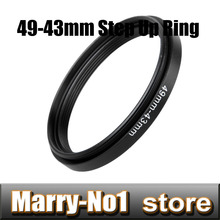 Free shipping Black Step Up Filter Ring Lens Ring 49mm to 43mm 49mm -43mm49-43mm 2024 - buy cheap