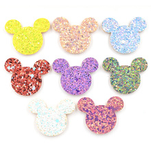 16Pcs Glitter Hair BB Clip Decor Accessories Sequins Mouse Padded Appliqued for DIY Crafts/Clothes Headwear Sewing Patches F39 2024 - buy cheap