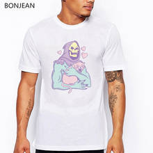 Мужская футболка с принтом кота из мультфильма, забавная футболка, camisetas hombre harajuku, белая футболка для мужчин, уличная одежда, топы 2024 - купить недорого