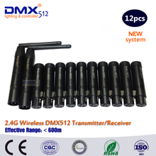 DHL бесплатная доставка черный металл DMX512 DMX Dfi DJ 2,4G беспроводной приемник и передатчик Контроллер освещения 2024 - купить недорого