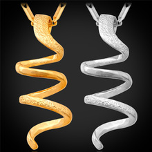 Colares e pingentes para homens e mulheres, colar longo espiral vintage para meninas, cor dourada p261 2024 - compre barato