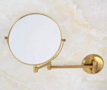 Cor do ouro de Bronze Do Banheiro de Barbear Beleza Maquiagem Ampliar Espelho Duplo Lado Montado Na Parede/Acessório Do Banheiro mba632 2024 - compre barato