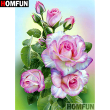 Homfun quadrado completo/broca redonda 5d diy pintura diamante "flor paisagem" bordado ponto cruz 3d casa decoração presente a11796 2024 - compre barato