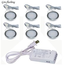 6pcs LED Under Cabinet light with 12V power driver 1 to 6 lamps indoor lamps For home shop Cupboard Closet Kitchen lighting 2024 - buy cheap