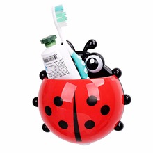 Ladybug toothbrush holder Toiletries Toothpaste Holder Bathroom Sets Suction Hooks Tooth Brush container ladybird on sale 2024 - buy cheap