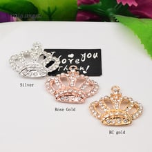 King Dragon Rhinestone Crown Pendant Used On Decoration Flat Back 28MM*28MM 100PCS/Lot KD580 2024 - buy cheap