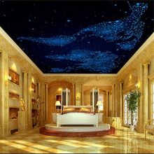 wellyu Custom Wallpaper 3d Photo Mural обои Blue Dream Starry Living Room Ceiling Bedroom Ceiling Fresco HD Photo 3d wallpaper 2024 - buy cheap