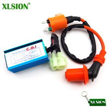 XLSION Racing Ignition Coil + 6 pin AC CDI For Chinese GY6 50cc 125cc 150cc ATV Quad Moped Scooter Pit Dirt Bike 2024 - buy cheap