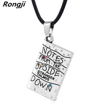 Rongji jewelry Stranger Things NOTES FROM THE UPSIDE DOWN Alphabet Light Wall Necklace Pendant Fashion Women Jewelry 2024 - buy cheap
