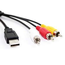 10 шт. 3RCA папа к USB 2,0 Мужской композитный адаптер Аудио Видео AV HDD DVR кабель 2024 - купить недорого
