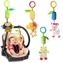 Cute Cartoon Animal Pendant Baby Stroller Cribs Toys Soft Plush Appease Doll Rattles  For Infant Toddler Hanging Bed Bell Gifts 2024 - buy cheap