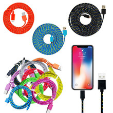 USB Cable For iPhone, Fast Data Charging Charger Cable For iPhone XS Max XR X 8 7 6 6S 5 5S iPad Nylon Cords Mobile Phone Cable 2024 - buy cheap