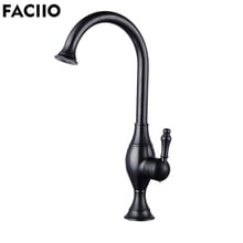 FACIIO Water Tap Kitchen Faucet Black Rotatable Sink Faucets Hot and Cold Water Single Hole Handle Brass Mixer Taps YD-1012 2024 - buy cheap