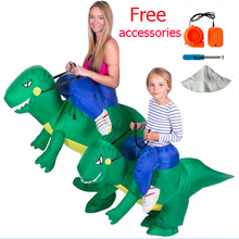 Adult Kids Fan Dragon T-Rex Dino Rider Purim Carnival Halloween Christmas Party Costumes Inflatable Dinosaur Costume 2024 - buy cheap
