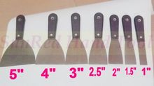 SunRed black plstic carbon steel 1" 1.5" 2" 2.5" 3" 4" 5" 7pcs cheap putty knife set NO.SR-01 wholesale retail freeship 2024 - buy cheap