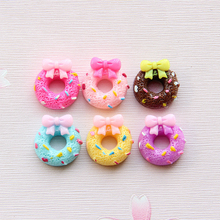20PC Cartoon Donuts Flat Back Resin Accessories Jewelry Making Planar Decorative Material Children DIY Cabochon Crafts Supplies 2024 - buy cheap