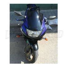Ветровое стекло для мотоцикла с двойным пузырьком для 1998 1999 Kawasaki Ninja 636 ZX6R ZX-6R ZX 6R черный Иридий хром 2024 - купить недорого