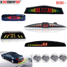 Koorinwoo-Monitor LCD Parktronic, Sensor de aparcamiento para coches, 4 radares, timbre, Detector de retroiluminación, indicador de alerta, color negro y blanco 2024 - compra barato