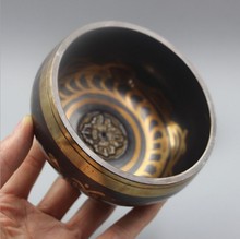 YM  404   12.5cm bowl Meng religious supplies to Tibet Nepal handmade pure brass Buddha copper chime Yoga bowl 2024 - buy cheap