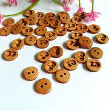 50pcs/lot Natural Decorative Wood Buttons For Sewing Scrapbooking Crafts Sewing accessories 15mm 2024 - buy cheap