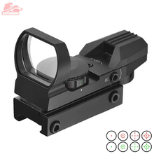 20mm / 11mm Holographic Sight Rifle Scope Hunting Optics Tactical Aiming Device 4 Reticle Collimator Sight Reflex Red Green Dot 2024 - buy cheap