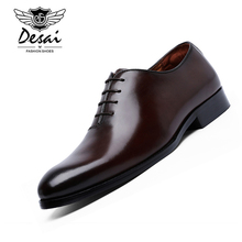 DESAI/мужские деловые модельные туфли, удобные туфли из коровьей кожи, классические мужские туфли-оксфорды в британском стиле ретро 2024 - купить недорого