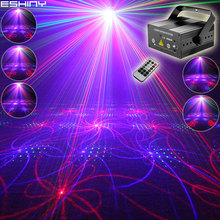 ESHINY 2 Lens MINI RGB Laser 64 Patterns Projector Club Family Party Bar DJ Disco Xmas Dance Effect Stage Lighting Light T160D3 2024 - buy cheap