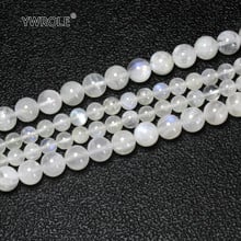 Wholesale 100% Natural White Moonstone Gem Stone Loose Beads For Jewelry Making DIY Bracelet Necklace Material 6/8mm Strand 15'' 2024 - buy cheap