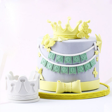 Molde de silicone da coroa de princesa para decoração, forma de silicone para fondant para decoração de bolo, pasta, confeitaria, chocolate 2024 - compre barato