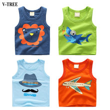 Summer Boys T-Shirt Cartoon Kids Underwear Model Cotton Girls Undershirts Baby Camisole Shirts For Children Clothing 2024 - buy cheap