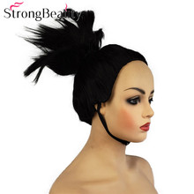 Strongbeauty-peruca curta, cabelo sintético, linha reta, cabelo preto, perucas para cosplay feminina, parte superior e vertical 2024 - compre barato