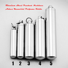 Titanium Steel Urn Keepsake Jewelry Cylinder Perfume Bottle Pendants Necklace Openable Put into Ashes Memorial Men Women Gifts 2024 - buy cheap