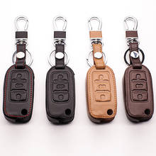 for VW polo passat b5 golf 4 5 6 jetta mk6 tiguan Car leather key bag 3 buttons leather car remote key case case starline a93 2024 - buy cheap